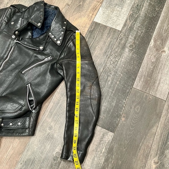 Vintage Black Leather Studded Motorcycle Jacket | Women’s M | Biker Punk Eclair - Picture 13 of 16